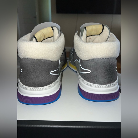 New Never Worn Gucci Multicolor Suede High Tops Gucci 11 Us 12 - Picture 4 of 6